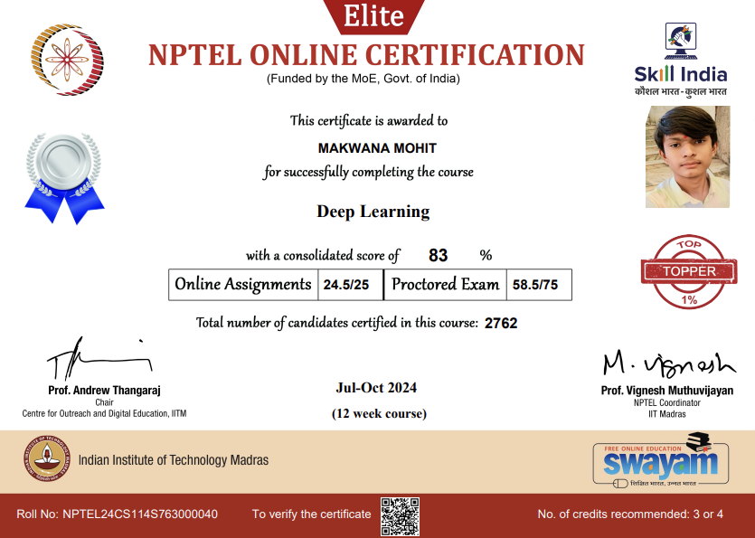 Deep Learning - IIT Ropar