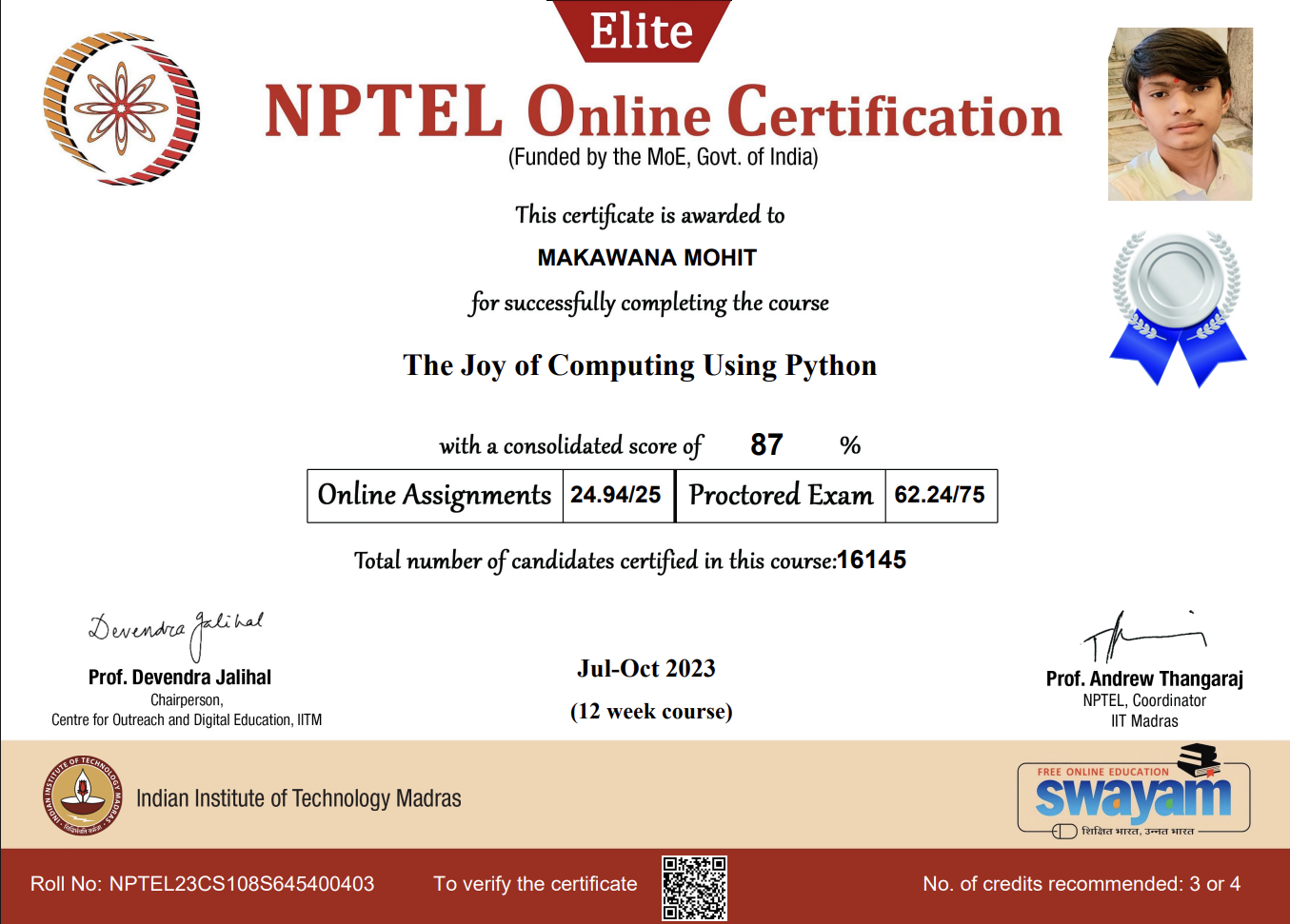 Joy Of Computing Using Python